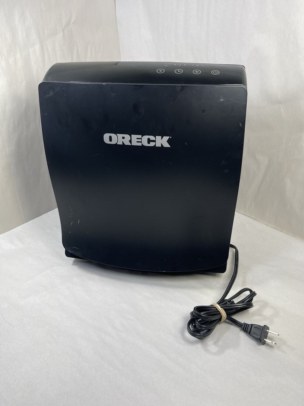 Oreck HEPA Air Purifier Desktop Unit Tested Working Black